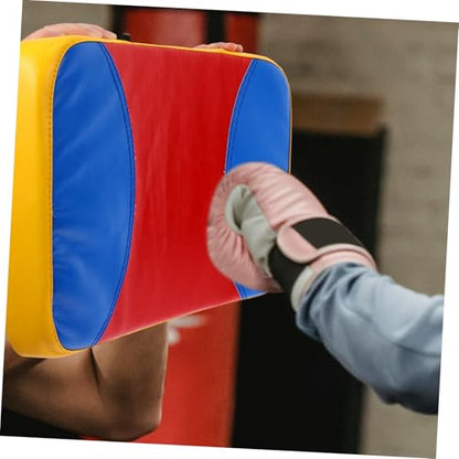 Totority Curved Kickboxing Pad Small Taekwondo Training Shield with Reinforced Handles for Side Kick Practice in Martial Arts and Boxing