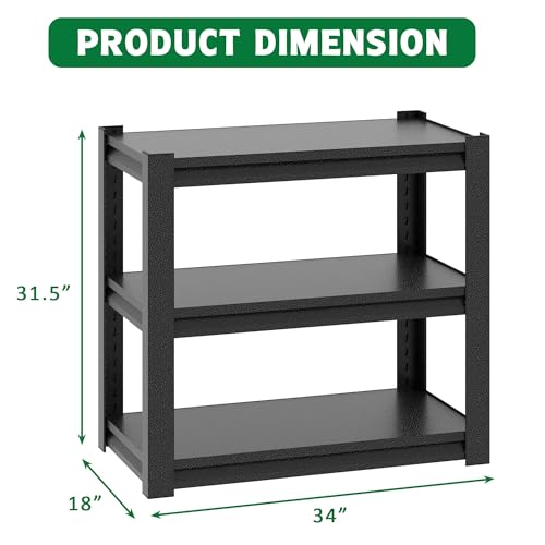 20-30 Gallon Fish Tank Stand - Metal Aquarium Stand with Adjustable shelf, Heavy Duty Fish Tank Table/ 3-Layer Storage Design for Home Office, 400 LBS Capacity, Tank Not Included (Black) - color: Black