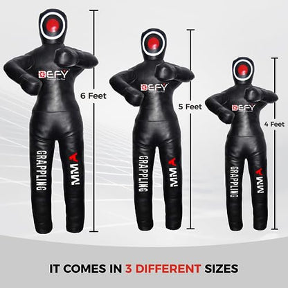 DEFY Vinyl Jiu Jitsu MMA Grappling Dummy Judo Martial Arts Punching Bag Karate - size: 6 Feet