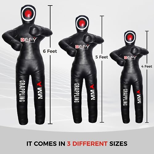 DEFY Vinyl Jiu Jitsu MMA Grappling Dummy Judo Martial Arts Punching Bag Karate - size: 4 Feet