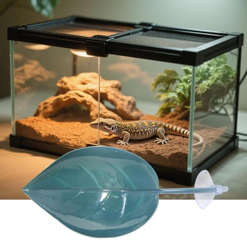 Turtle Basking Area - Floating Terrarium Creatures, Reptile Tank Leaf Terrace | Climb Support Pad, Suction Accessory Rest Spot, Gecko Toad Frog Deck for Garden Aquatic Display - color: Dark green