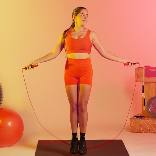 Elite Jumps Freestyle PVC Jump Rope Bundle, - color: Red