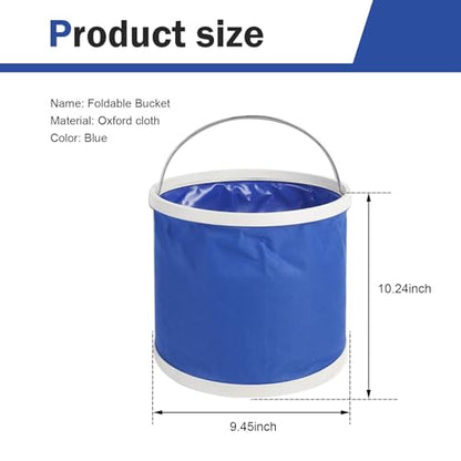 Car Collapsible Water Bucket, Vehicle Portable Water Container, Waterproof Fabric Pop Up Bucket for Car Washing, Camping & Emergency Water Storage (11L) - size: 1 PC #11L