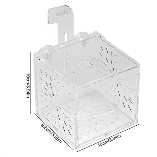 Acrylic Transparent Fish Tank, Breeding Isolation Box Aquarium Hatchery Incubator Holder with Screw Reinforcement, Convenient Use Comes with Isolation Board for Fish Breeding