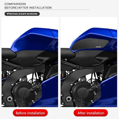 Fit For YAMAHA YZFR9 YZF R9 YZF-R9 2025 2026 Motorcycle PVC Non-Slip rubber side fuel tank pad YZF R9 Tank Pads Protector Stickers Decal Gas Knee Grip Traction Pad Side StickeR