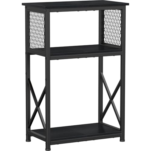 Snughome 10 Gallon Aquarium Stand with Storage, 3 Tier Heavy Metal Fish Tank Stand Shelf 20.47" x 11.42" x 30.91", Black - color: Black, size: 10 Gallon