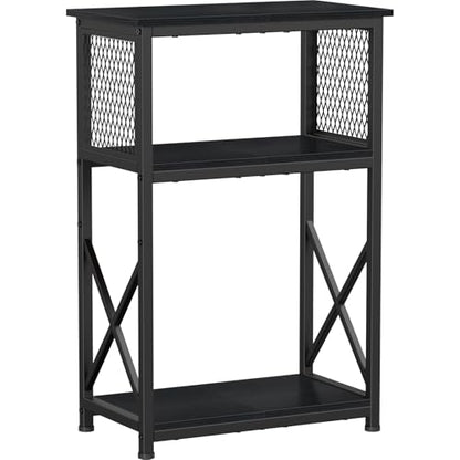 Snughome 10 Gallon Aquarium Stand with Storage, 3 Tier Heavy Metal Fish Tank Stand Shelf 20.47" x 11.42" x 30.91", Black - color: Black, size: 10 Gallon