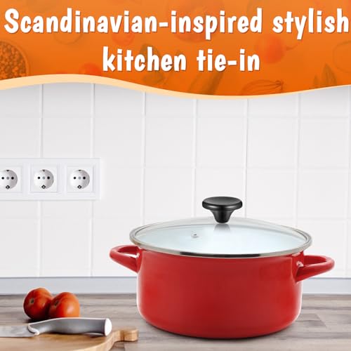 Hotop 4 Sets Dutch Oven Knob Stainless Steel Replacement Knob Pot Lid Handle Compatible with Le Creuset, Aldi, Lodge and Other Enameled Cast-Iron Dutch Oven (Black) - color: Black
