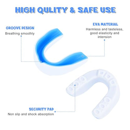 MENOLY 6 Pack Kids Mouth Guard, Toddler Sport Mouth Guard Kids with 6 Portable Cases for Football Basketball Boxing MMA Wrestling Hockey - size: Kids (Under 8 Year Old)