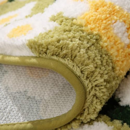 Moss Forest Bathroom Rug, Cute Cozy Green Plant Tufted Mat, Ultra Soft Microfiber, TPR Holder Backing, Absorbent Machine Washable, for Sink Bar, Shower and Bedroom, 19.7" x 31.5", Bellis - color: Bellis
