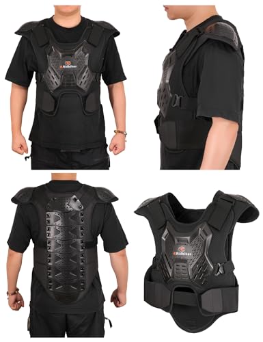 Motorcycle Armor Vest for Men, Dirt Bike Gear Body Armor Vest Chest Protector Motocross Gear, Motorcycle Riding Protective Gear for Off-Road Racing Cycling Skiing