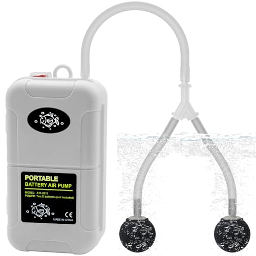 Small Aerator for Fish 6 Gallons/19GPH-35GPH,Aerator for Bait Bucket,Adjustable USB Air Pump,Quiet Voice,with Car Cigarette Lighter, Suitable for Tropical Fish Enthusiasts and Fishing Enthusiasts