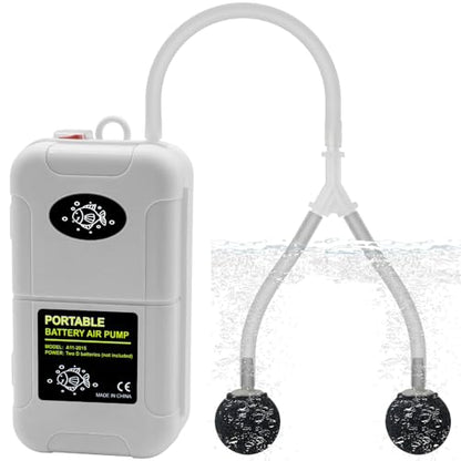 Small Aerator for Fish 6 Gallons/19GPH-35GPH,Aerator for Bait Bucket,Adjustable USB Air Pump,Quiet Voice,with Car Cigarette Lighter, Suitable for Tropical Fish Enthusiasts and Fishing Enthusiasts
