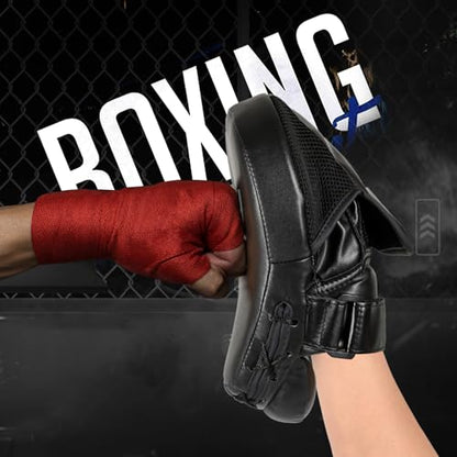 Valleycomfy Boxing Pads Punching Mitts for Training,Muay Thai,Martial Arts - color: Black