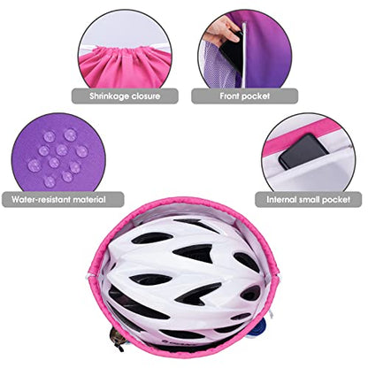 WANDF Drawstring Backpack, Gym Sackpack for Sports - color: Rose Red