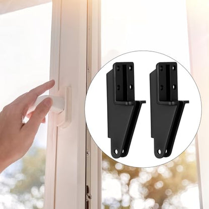 Nuanchu 2 Pack Screen Door Closer Bracket Storm Hardware Replacement Post Jamb Bracket Plastic Replacement Parts for Door Closers(Black)