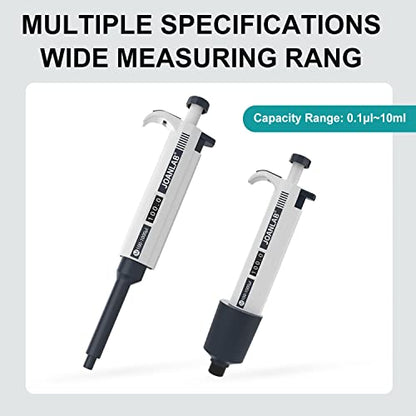Micropipette 0.5-10ul Manual Adjustable Single Channel Pipettes High Accurate Lab Pipettors with 1000pcs Pipette Tips - color: 0.5-10ul