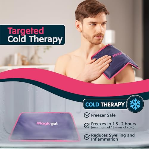 Magic Gel Premium Ice Pack - Reusable Gel Ice Pack (11.8" x 7.8") for Icing Injuries, Pain Relief, Cold Compress for Reducing Swelling - FSA HSA Eligible - | Flexible & Foldable 1 Count (Pack of 1) - style: M - 11.8 x 7.9 inches