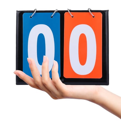 PRETYZOOM Double-Sided Flip Score Counter 2-Digit Manual Score Flipper for Sports Game Night and Training