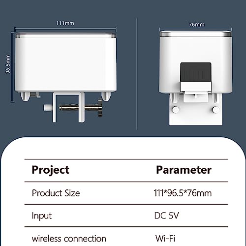 Weytoll Automatic Fish Feeder for Aquarium, WiFi Intelligent Timing Aquarium Goldfish Feeder with 100ML Large Capacity and Mobilephone APP Control Suitable for a Variety of Feed
