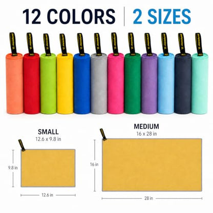 Backpacking Ultralight Quick Dry Microfiber Soft Fast Drying Hand and Face Towel Wash Cloth Camping Yoga Hiking Active Lifestyle Small (Yellow, Small) - color: Yellow, size: Small