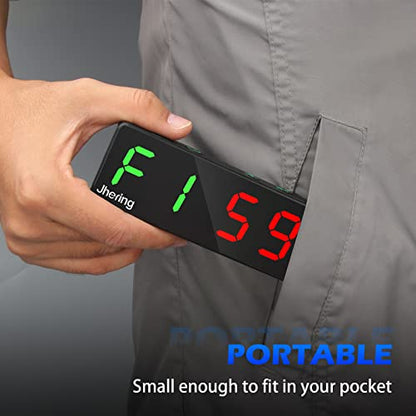 Gym Timer, Portable, Interval Timer with Rechargeable Battery and Built-in Magnet, LED Digital Anti Vertigo Display, Upgraded Workout Clock for Home Gym Garage Fitness - color: 1" Black 2