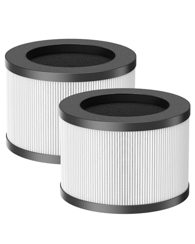 2 Pack BW302 Replacement Filter Compatible with LUNINO BW302 Air Purifier, 3-Stage Filtration, White