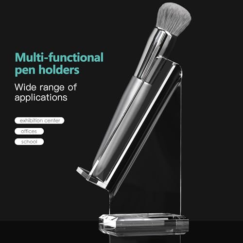 Acrylic Pen Holder Desktop Display, Vertical Fountain Pen Pencil Stand Ballpoint Showholder, Clear Makeup Brush Rack, Paintbrush Drying Support Organizer Desk for Exhibitions,Office,Store Use - style: Vertical Pen Holder（1PCS)