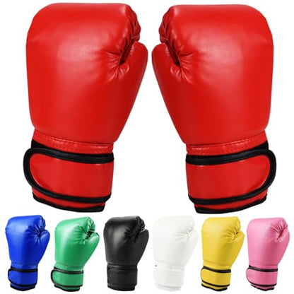 Boxing Gloves for Kids, Kids Sparring Punching Gloves for Punching Bag,Youth Training Kickboxing, Muay Thai - color: Red
