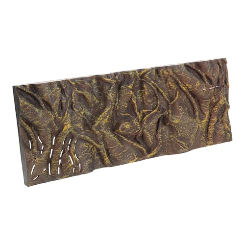 SUPVOX 3D Aquarium Background Board Reptile Tank Decor Imitation Bark Waterproof Corrosion-Resistant Terrarium Backdrop Suitable for Fish Tanks and Reptile Enclosures