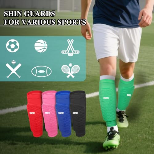 Soccer Shin Guards for Kids Adult, Calf Compression Sleeve - color: Black, size: Small