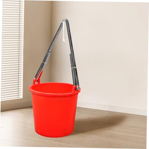 Toyvian Stainless Steel Bucket Rack Water Bucket Organizer Clasp Pail Shoulder Strap Tool Holder for Fishing Kitchen Use