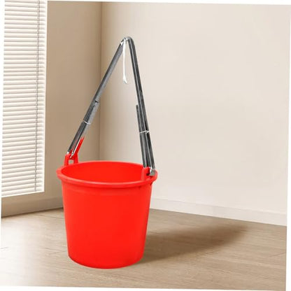 Toyvian Stainless Steel Bucket Rack Water Bucket Organizer Clasp Pail Shoulder Strap Tool Holder for Fishing Kitchen Use