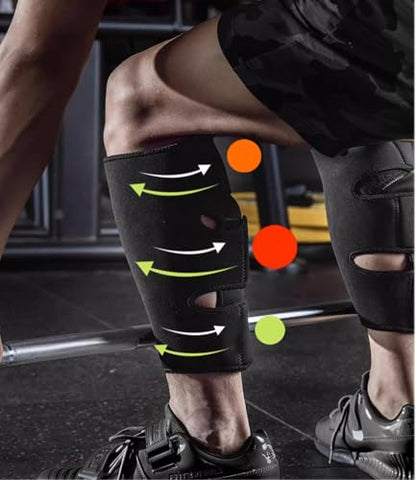 Weightlifting Deadlift Shin Guards, Calf Support Brace 5mm Thick Neoprene for EasyWear Deadlift Shin Guards,Training Pants and Tights, Ultimate Shin Protection