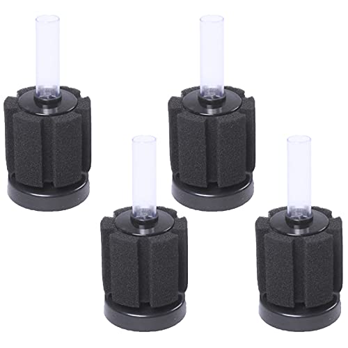 AQUANEAT Aquarium Sponge Filter Breeding Fry Betta Shrimp Nano Fish Tank 4pcs (Small up to 10Gal) - size: Small up to 10Gal