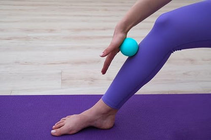 Massage Lacrosse Ball for Deep Tissue Relief - Trigger Point Therapy Ball for Plantar Fasciitis, Myofascial Release for Back, Shoulder, Foot - Massage Ball Roller - 1 Pack (Electric Blue) - color: Electric Blue