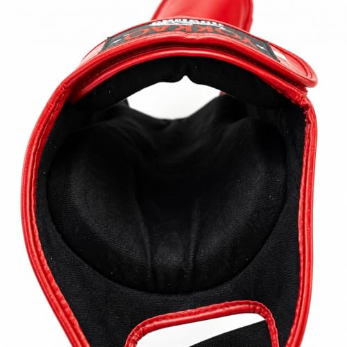 YOKKAO Matrix Muay Thai Kickboxing MMA Shin Guards with Knee Guards - color: Matrix Red, size: Small