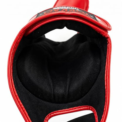 YOKKAO Matrix Muay Thai Kickboxing MMA Shin Guards with Knee Guards - color: Matrix Red, size: Small