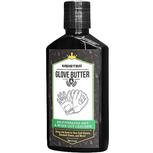Meister Glove Butter - Golf, Baseball & Leather Glove Rejuvenator (6 oz) | Restores & conditions dry leather gloves by replenishing natural oils. Makes leather gloves soft and supple again