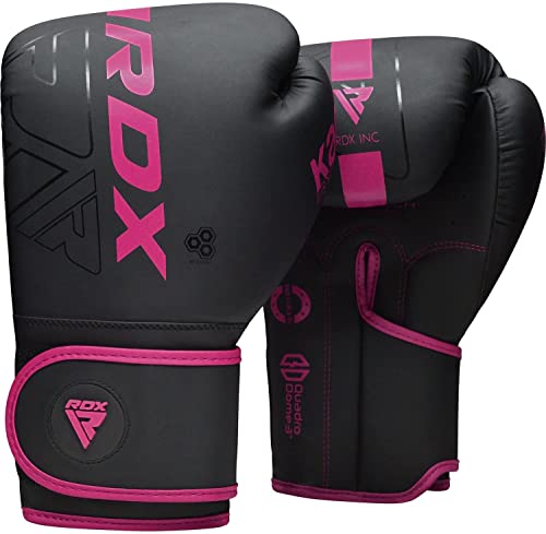 RDX Women Boxing Gloves, Pro Training Sparring, Maya Hide Leather, Muay Thai MMA Kickboxing, Adult, Heavy Punching Bag Focus Mitts Pads Workout, Ventilated Palm, Multi Layered, 8 10 12 14 16 Oz - size: 12OZ