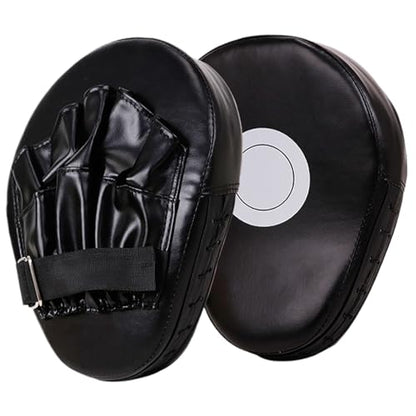 Boxing Pads Mitts, Leather Curved Focus Boxing Gloves, Shock-Resistant Thickened Punching Mitts, Taekwondo Equipment for Fighting or Striking Practice