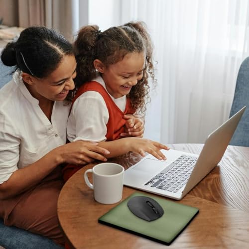 3dRose LLC 8 x 8 x 0.25 Inches Mouse Pad, Moss Green Greenish Grey Gray Muddy Plain Simple One Single Solid Color Brown Green Sage (mp_159859_1)