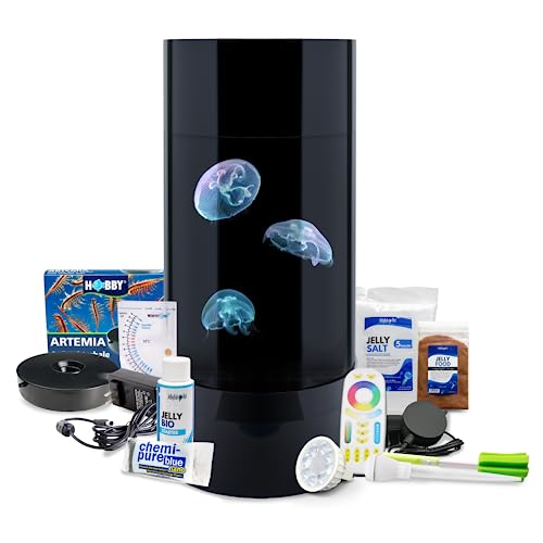 Jelly Cylinder 5 (Aquarium only kit) - Beginner Aquarium for Live Jellyfish (Black)
