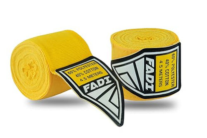 180-Inch Boxing Hand Wraps for Men & Women - Elastic Inner Gloves for Boxing, MMA, Kickboxing, Muay Thai - Pair (Green) - color: Yellow