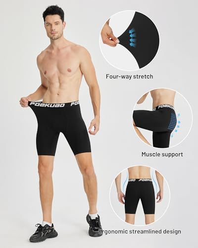 Compression Shorts Men Spandex Running Shorts Sports Athletic Base Layer Workout Performance Underwear
