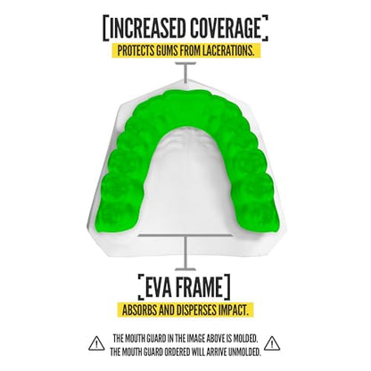 2 Pack Nxtrnd Classic Mouthguard, Custom Fit Sports Mouthpiece for Football, Boxing, MMA, Basketball, Hockey, Lacrosse, Youth & Adult (Green) - color: Green