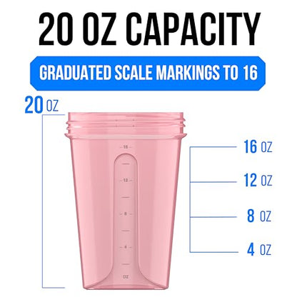 VELOMIX 2 Pack 20oz Protein Shaker Bottle for Protein Mixes, Lavender Glow - color: B4) Lavender Glow