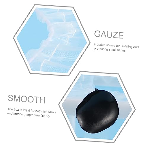 Generic Box Hatch Isolation Net Box Fish Tank Decor Pond Skimmer Net Kit Aquarium Water Hatching Fish Net Aquariums Incubator Feeder Aquarium Plants Tanks Cage Starter White Plastic
