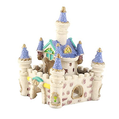 Aquarium Resin Castle Decoration, High Simulation Roman Castle Ornament for Fish Tank, Lifelike Aquatic Hideout with Safe Non - Resin for Freshwater and Saltwater