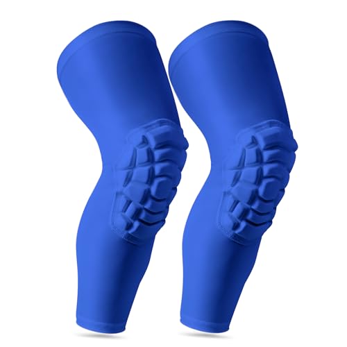 Knee Pads Compression Leg Sleeve Wrestling Volleyball Football Knee Pads, Knee Compression Sleeve for Youth Adult, 1 pair of Knee Sleeves ((#1) Blue-2pcs,Small) - color: (#1) Blue-2pcs, size: Small